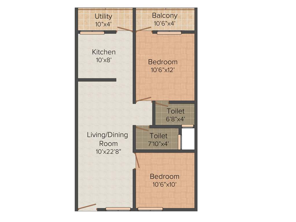 Manya Hi Living (2BHK+2T (928 sq ft) 928 sq ft)
