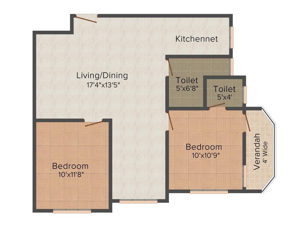 Unique Infinite (2BHK+1T (1,000 sq ft) 1000 sq ft)