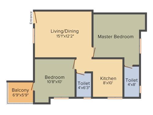 MSP Kandhan Kudil (2BHK+2T (936 sq ft) 936 sq ft)
