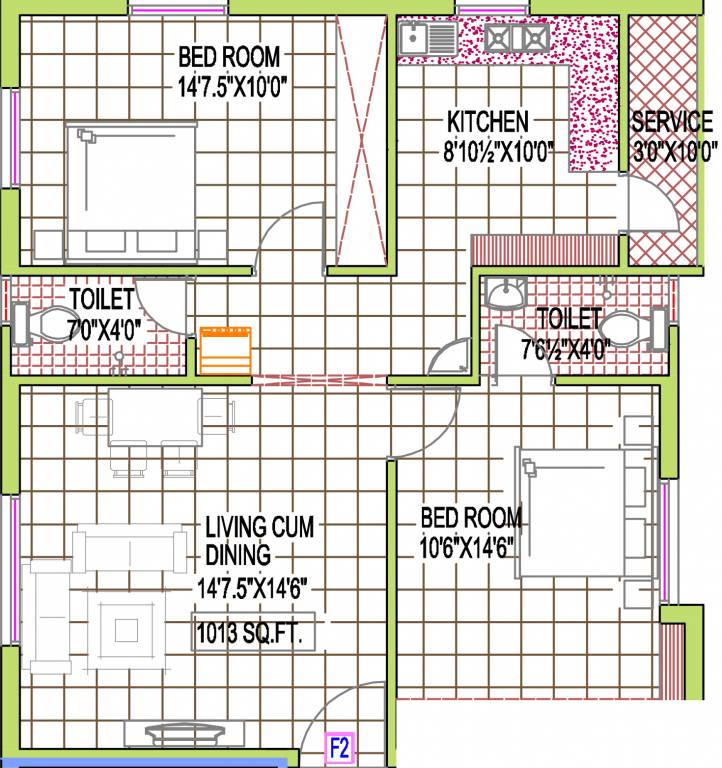 Chaitanyar Premium Apartments (2BHK+2T (1,013 sq ft) 1013 sq ft) Chaitanyar Premium Apartments (2BHK+2T (1,013 sq ft) 1013 sq ft)