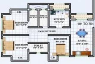 MS Vrindavan Garden (3BHK+3T (1,125 sq ft) 1125 sq ft) MS Vrindavan Garden (3BHK+3T (1,125 sq ft) 1125 sq ft)