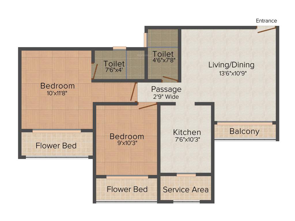 Pattathu Pearl Residency (2BHK+2T (1,140 sq ft) 1140 sq ft)