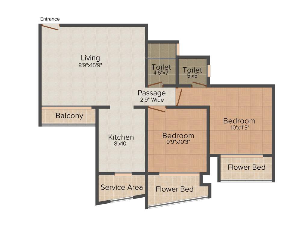 Pattathu Pearl Residency (2BHK+2T (1,260 sq ft) 1260 sq ft)