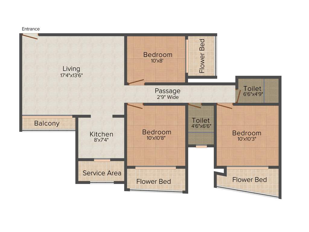 Pattathu Pearl Residency (3BHK+2T (1,360 sq ft) 1360 sq ft)