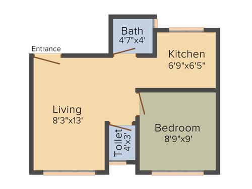 Sufi Sufiyan Park (1BHK+1T (640 sq ft) 640 sq ft)