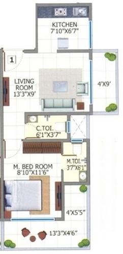 Royal Matru Darshan (1BHK+2T (720 sq ft) 720 sq ft)