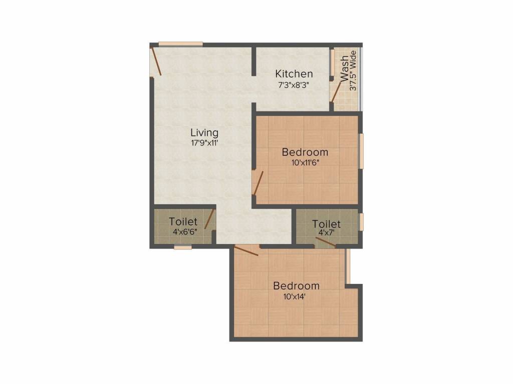 EAPL Sri Tirumala Harmony (2BHK+2T (909 sq ft) 909 sq ft)