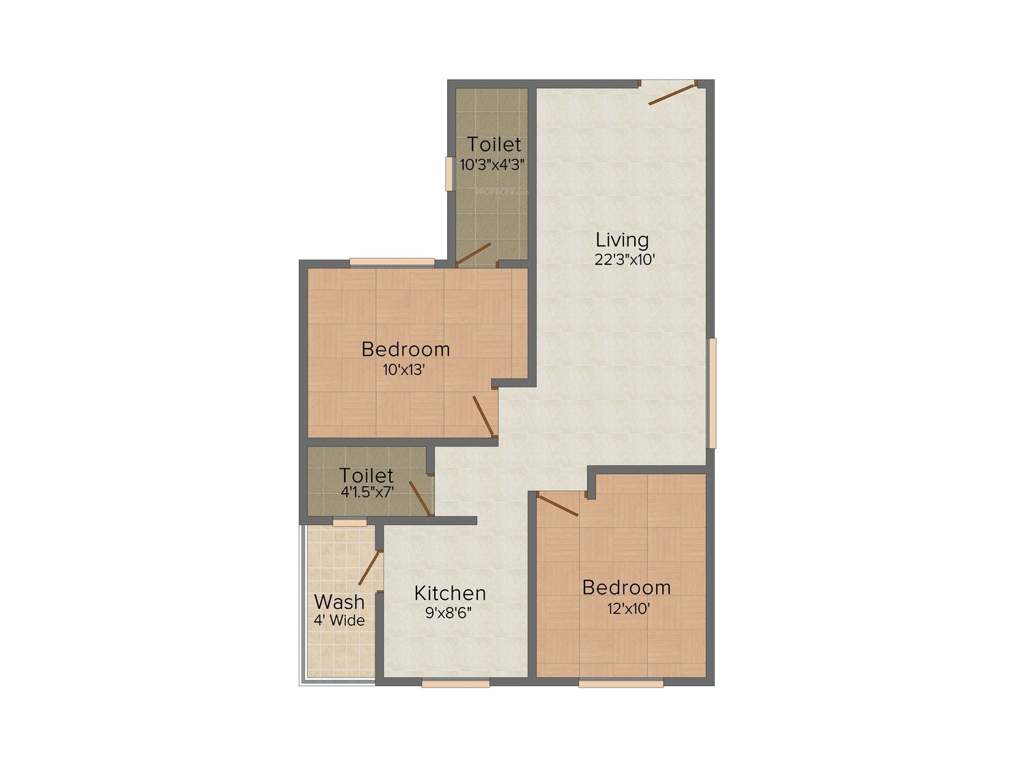 EAPL Sri Tirumala Harmony (2BHK+2T (999 sq ft) 999 sq ft)