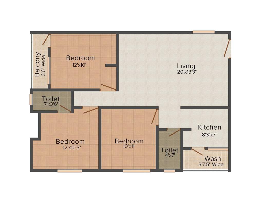 EAPL Sri Tirumala Harmony (3BHK+2T (1,116 sq ft) 1116 sq ft)
