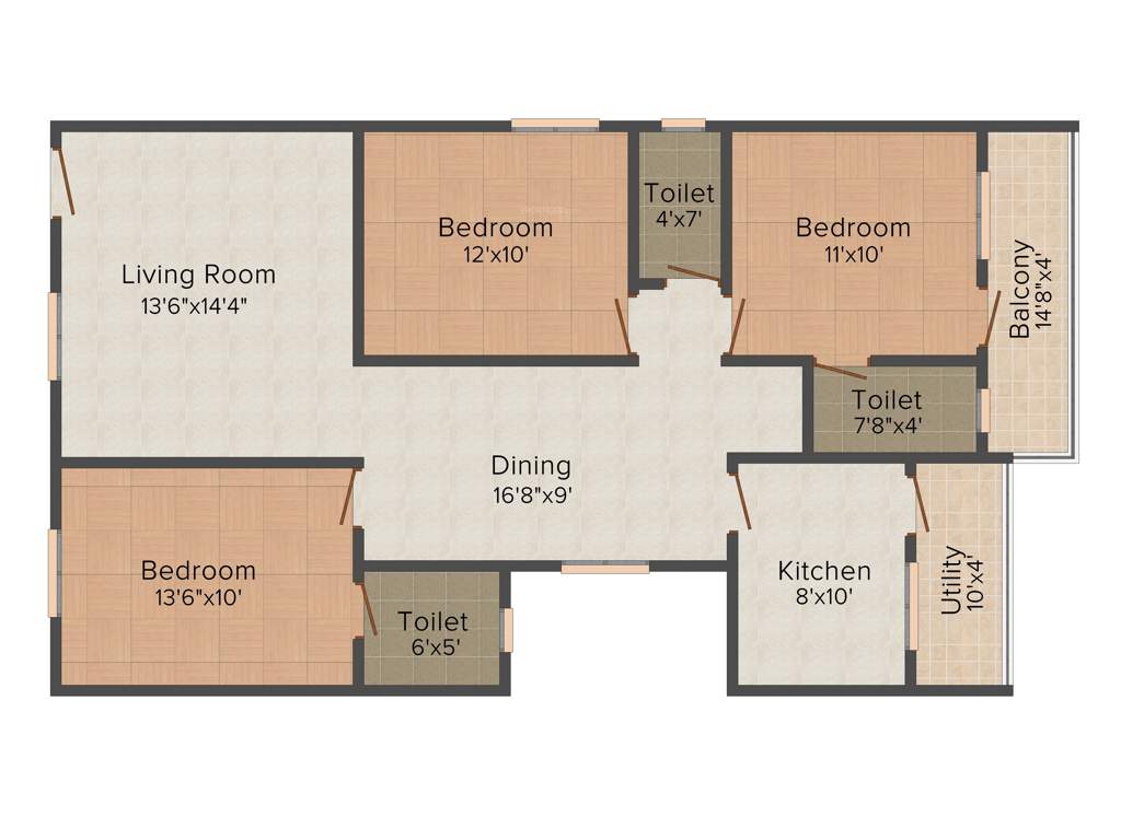 Amigo Sri Sai Icon (3BHK+3T (1,512 sq ft) 1512 sq ft)