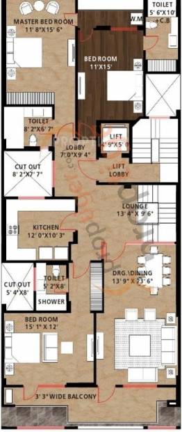 Trehan Iris Aavaas (3BHK+3T (2,250 sq ft) 2250 sq ft)