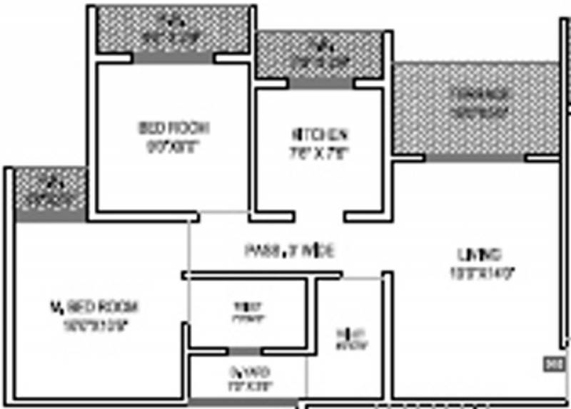 Squarefeet Squarefeet Sarvoday Square (2BHK+2T (890 sq ft) 890 sq ft)