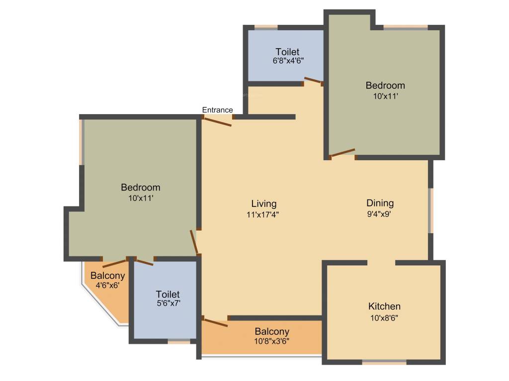 Saradeuz Acropolis (2BHK+2T (1,003 sq ft) + Pooja Room 1003 sq ft) Saradeuz Acropolis (2BHK+2T (1,003 sq ft) + Pooja Room 1003 sq ft)