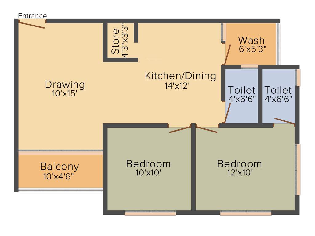 Sankalp Satyaa Square (2BHK+2T (1,206 sq ft) 1206 sq ft)
