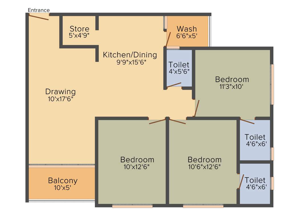Sankalp Satyaa Square (3BHK+3T (1,656 sq ft) 1656 sq ft)