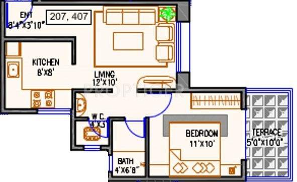 Mahasainik Sai Shanti (1BHK+1T (584 sq ft) 584 sq ft)