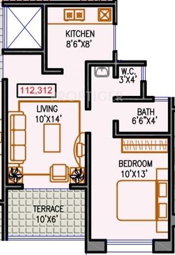 Navjeevan Sundarban (1BHK+1T (601 sq ft) 601 sq ft)
