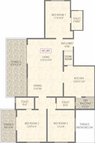 Ravi Ravi Kingston Avenue (3BHK+3T (2,140 sq ft) 2140 sq ft)