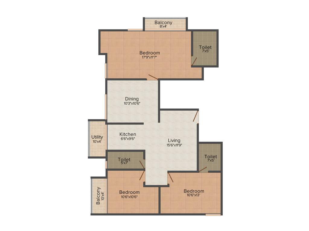 Sree Raja Rajeshwari Developers Vista Heights (3BHK+3T (1,502 sq ft) 1502 sq ft)