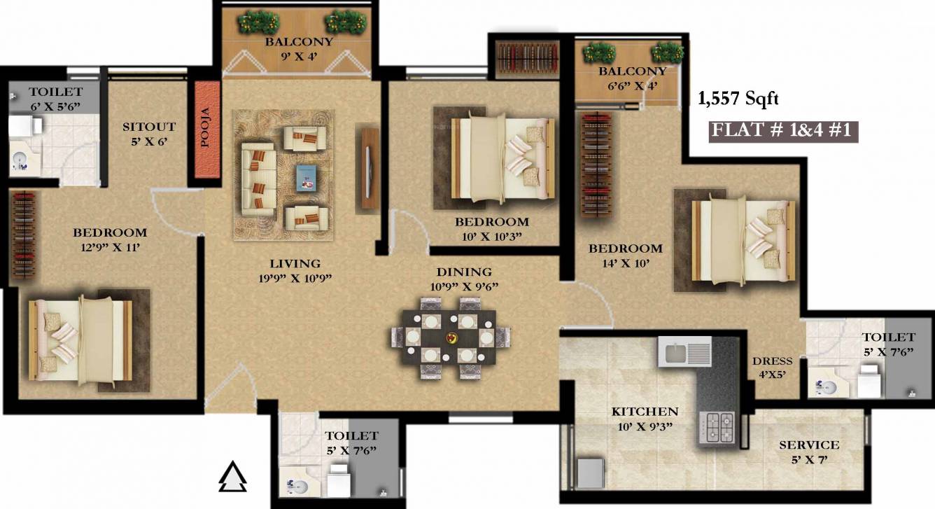 Sree Raja Rajeshwari Developers Vista Heights (3BHK+3T (1,557 sq ft) 1557 sq ft) Sree Raja Rajeshwari Developers Vista Heights (3BHK+3T (1,557 sq ft) 1557 sq ft)