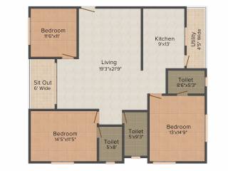 Krishna Sri Krishna Residency (3BHK+3T (1,750 sq ft) 1750 sq ft) Krishna Sri Krishna Residency (3BHK+3T (1,750 sq ft) 1750 sq ft)