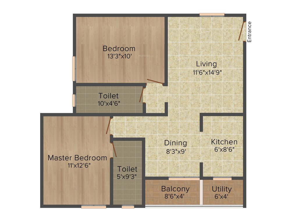 Samaya Royal (2BHK+2T (1,030 sq ft) 1030 sq ft)
