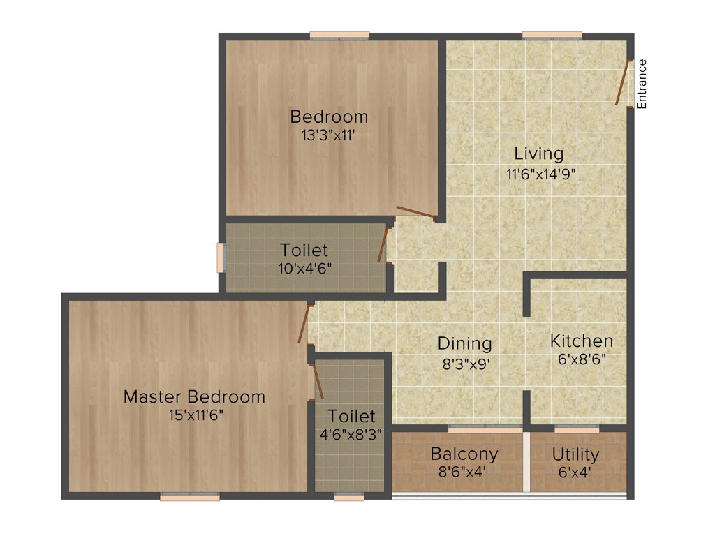 Samaya Royal (2BHK+2T (1,090 sq ft) 1090 sq ft)