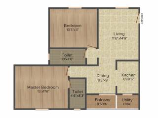 Samaya Royal (2BHK+2T (1,090 sq ft) 1090 sq ft) Samaya Royal (2BHK+2T (1,090 sq ft) 1090 sq ft)