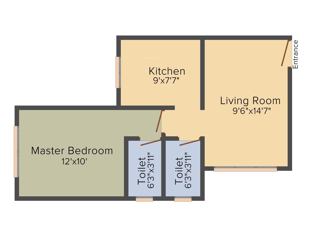 Chheda Jai Devki (1BHK+2T (412 sq ft) 412 sq ft)