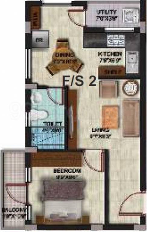 Ascent Akilam Srinivas Krishna (1BHK+1T (644 sq ft) 644 sq ft)