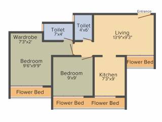 Today Belantara (2BHK+2T (805 sq ft) 805 sq ft)