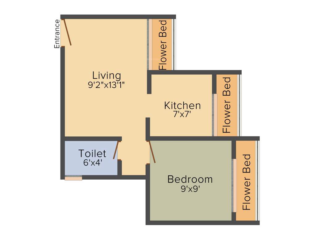 Today Belantara (1BHK+1T (505 sq ft) 505 sq ft)