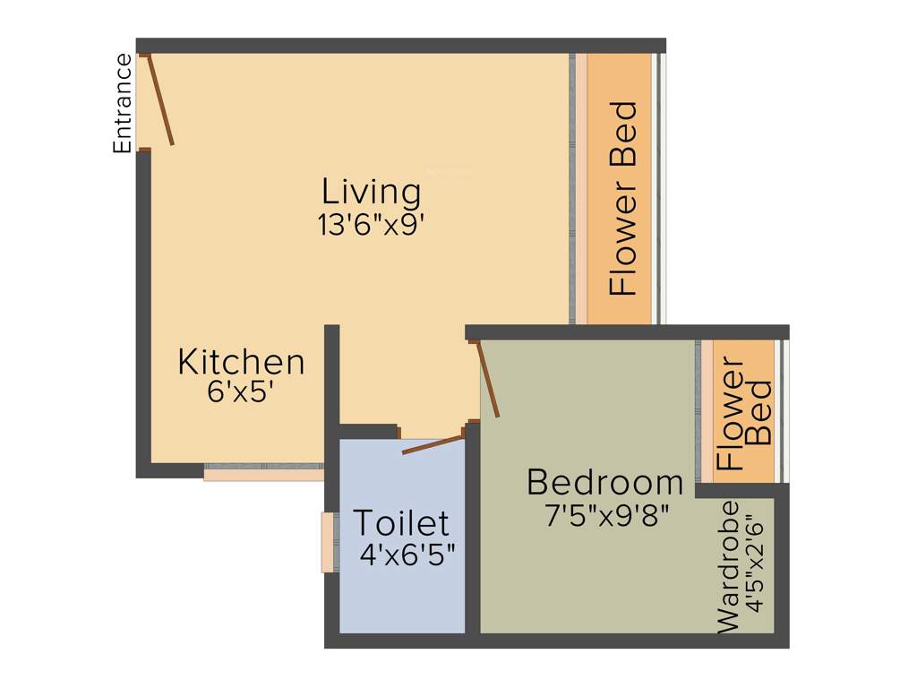 Today Belantara (1BHK+1T (450 sq ft) 450 sq ft)