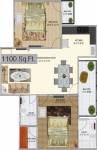 Royce Woods (2BHK+2T (1,100 sq ft) 1100 sq ft)
