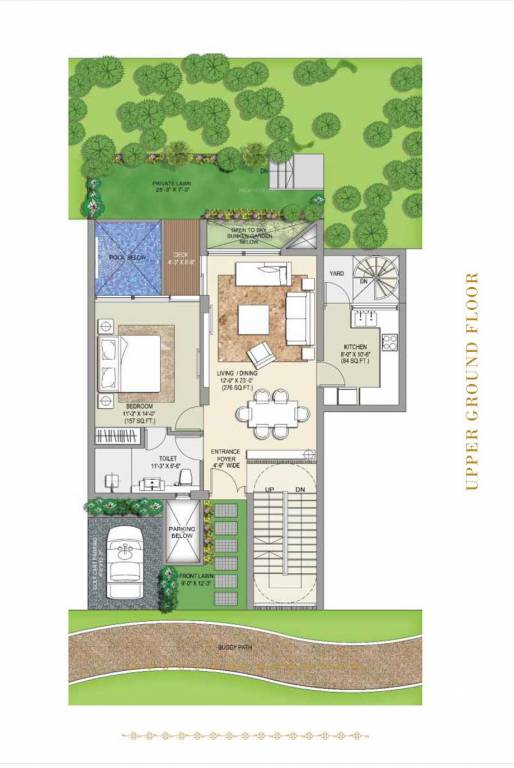  resort residence villa Floor Plan Upper Ground Floor Plan