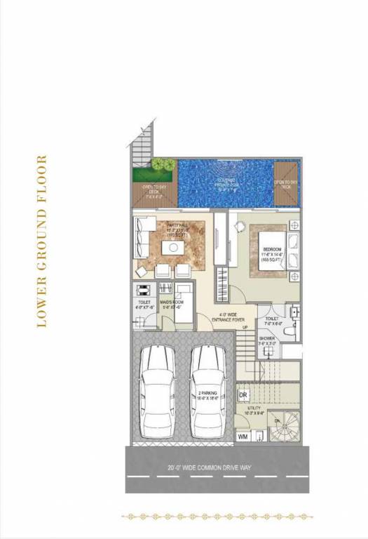  resort residence villa Floor Plan Lower Ground Floor Plan