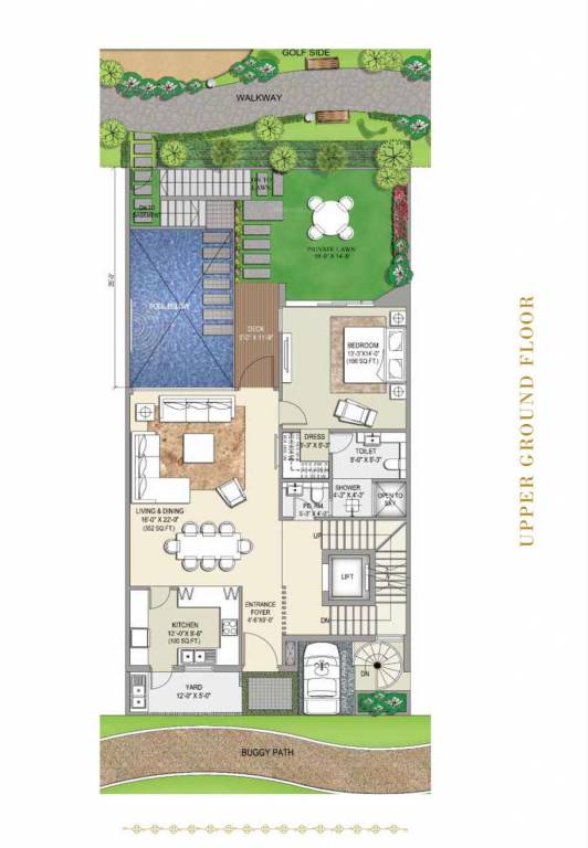  resort residence villa Floor Plan Upper Ground Floor Plan