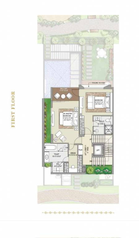  resort residence villa Floor Plan First Floor Plan