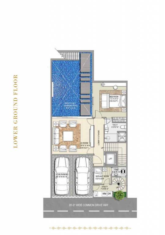  resort residence villa Floor Plan Lower Ground Floor Plan