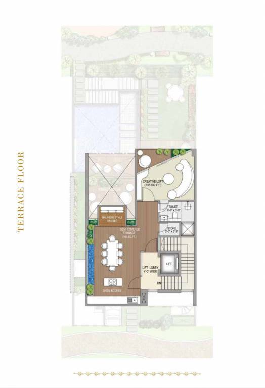  resort residence villa Floor Plan Terrace Floor Plan