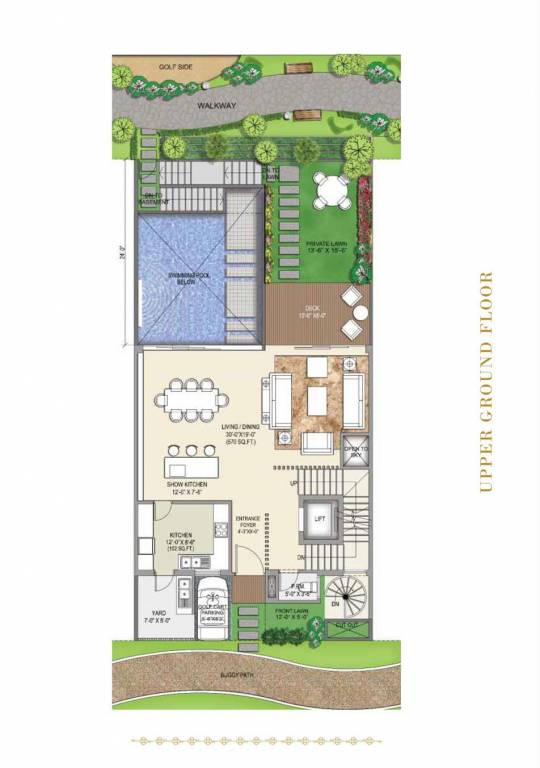  resort residence villa Floor Plan Upper Ground Floor Plan