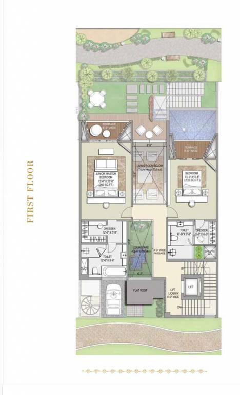  resort residence villa Floor Plan First Floor Plan