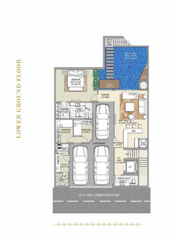  resort residence villa Floor Plan Lower Ground Floor Plan