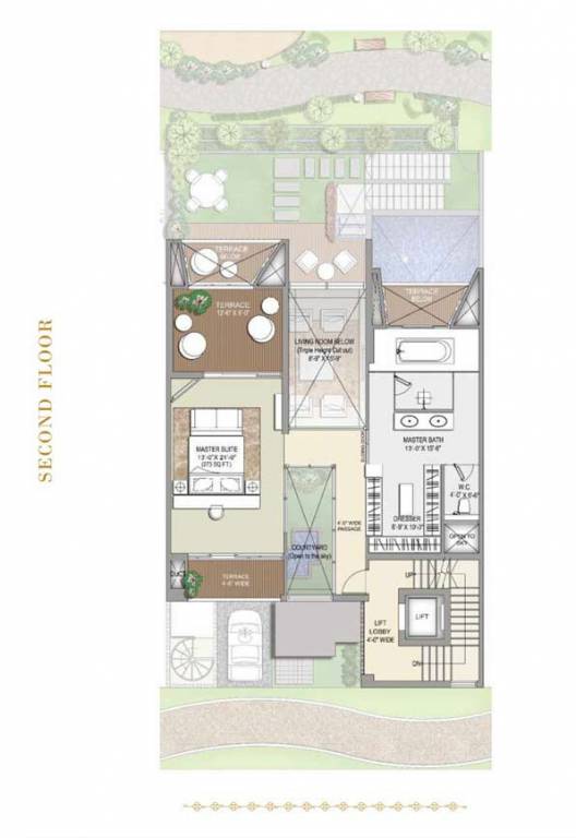  resort residence villa Floor Plan Second Floor Plan