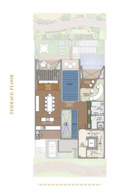  resort residence villa Floor Plan Terrace Floor Plan