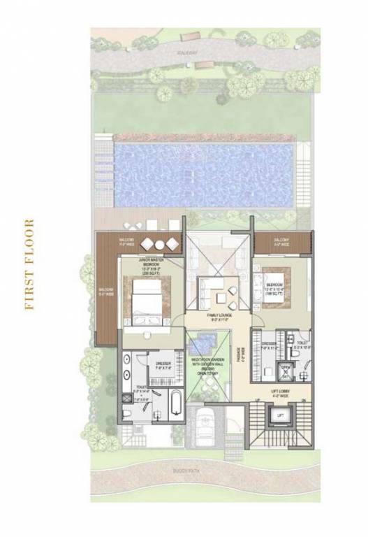  resort residence villa Floor Plan First Floor Plan