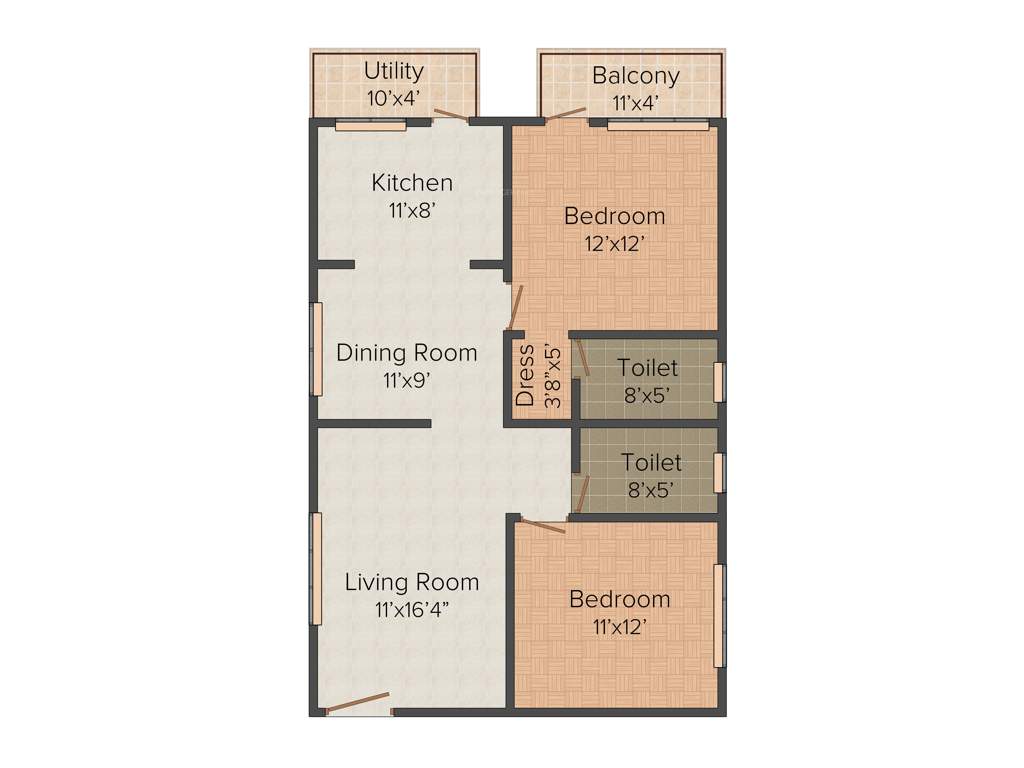 Virani JRK Gardens (2BHK+2T (1,151 sq ft) 1151 sq ft)