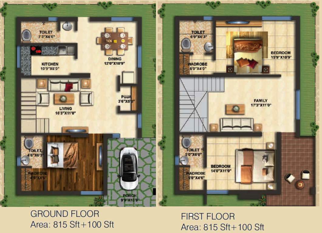 Vaishnavi Infrastructure Gateway Villas (3BHK+3T (1,830 sq ft) + Pooja Room 1830 sq ft)