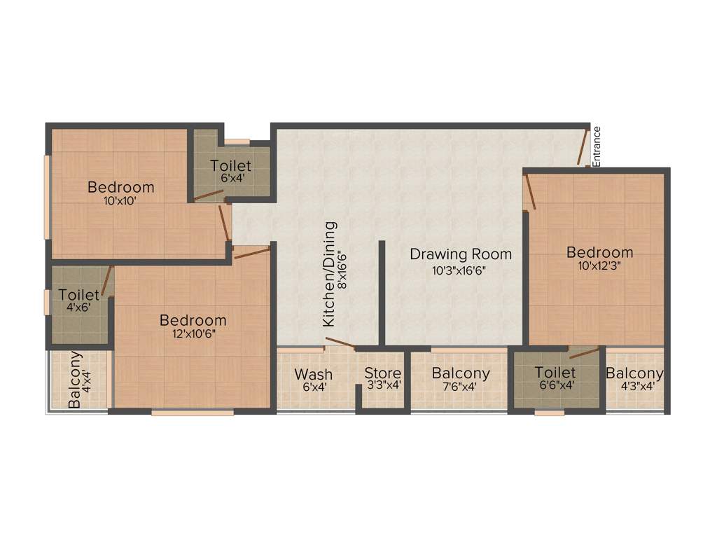 Sachet Vedant Shreeji Enclave (3BHK+3T (1,449 sq ft) 1449 sq ft)