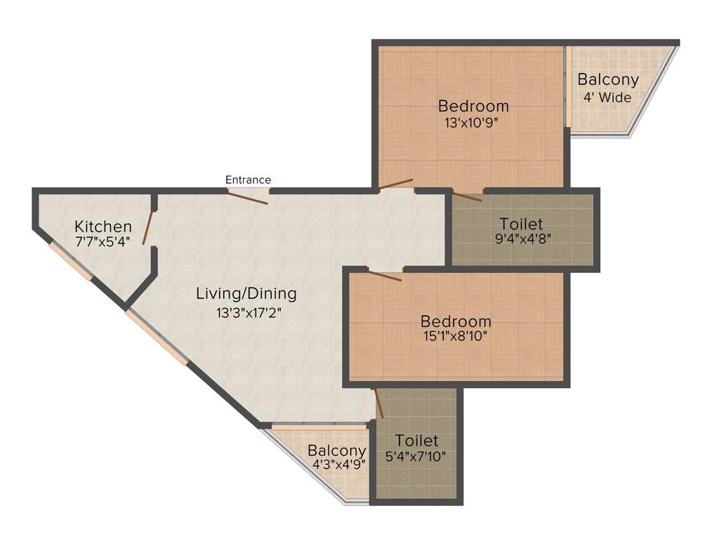 Amrapali Lal Mohan (2BHK+2T (1,138 sq ft) 1138 sq ft)